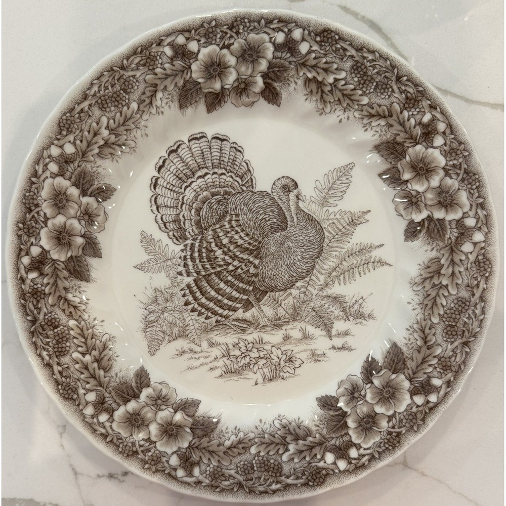 Queens Myott 10" Thanksgiving Turkey dinner plate, Made in England